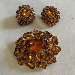 Mid-century Elegant Amber Jewelry Set